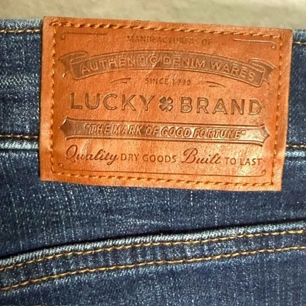 Lucky Brand 223 Straight Leg Dark Wash Blue Denim Jeans‎ Mens 34x28 Actual
